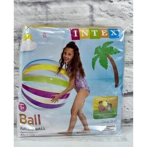 Intex Inflatable Giant 42"  Beach Ball Jumbo Size Striped Vinyl *BRAND NEW*